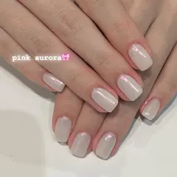 パラジェル使用🎀うるつやオーロラネイル、ミラーネイル⟡.·(オフなし)