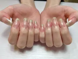 初回オフ無料💫ラメグラデーション💫※持ち込みアートは対象外です※根元クリアのみ