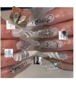 🎨🌟10本チップ長さ出し  アートネイル150分 ¥13590→¥11900 ⭐️小さいストーン4本まで無料