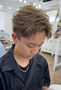 『ブリーチなし透明感』ブリーチなしダブルカラー+カット