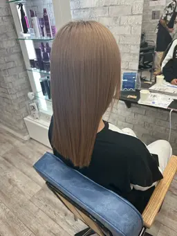 <艶々美髪カラー>髪質改善トリートメント+カット+カラー