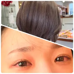 まつげパーマとカットモデル