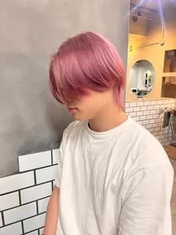 ケアブリーチ+透明感カラー+オージュア2STEP TR+マイクロバブルケア