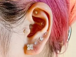 耳つぼジュエリー パーツ大小OK! 14粒