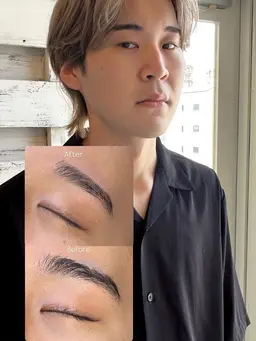 ( メンズ目線で創るナチュラル眉毛 )眉毛wax＋毛流れを整える