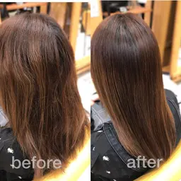 【人気No.2🎉🎉】ブリーチ毛でもかけられるナチュラル縮毛矯正+カット2️⃣4️⃣歳以下限定⚜️ ロング料金なし