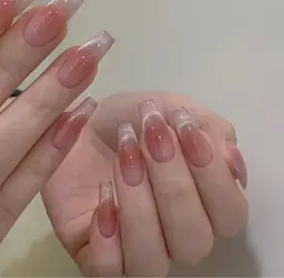 当日限定大人気💕SNS大人気💕💕チークネイルフレンチ