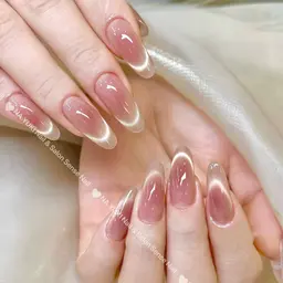 🍓SNS大人気純欲ネイル🍓チーク+フレンチネイル(マグネット/ガラス/ミラー)🍓🍓8980