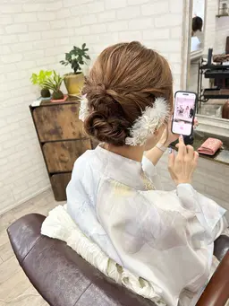 浴衣のヘアセット