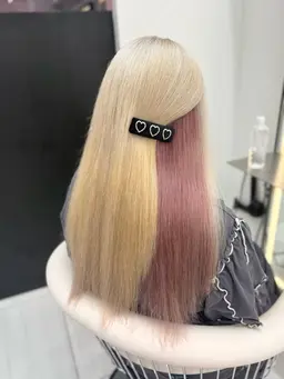 ケアブリーチダブルカラー+似合わせカット+2STEP超音波トリートメント💘