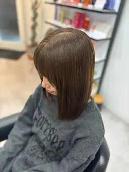 💛ワンカラーで明るく💛ベージュカラー➕韓国顔まわりカット➕ツヤトリートメント