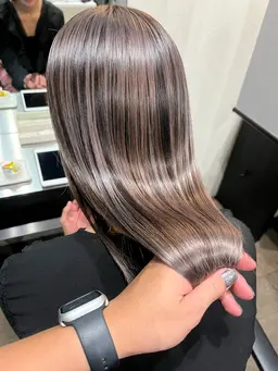 カット+カラー+酸性ストレート+トリートメント