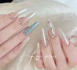 【平日限定】🟢チップ長さだし＋持ち込みデザイン(🔅デザイン、パーツ2本ok)土日祝11500➡️平日10500