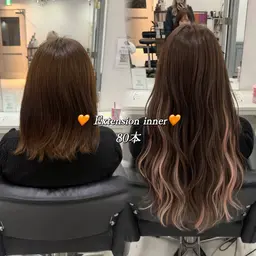 💞ブリーチなしデザインカラー💞シールエクステ80本【インナーカラー/イヤリングカラー/ハイライト/バレイヤージュ】