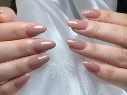 ★ HAND 上品なワンカラー/ラメグラ 【2色無料】 ストーン2コ付き