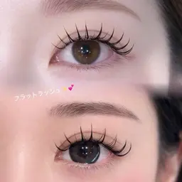 【韓国風束感まつ毛💕】フラットラッシュ130本（オフ無料‼️）