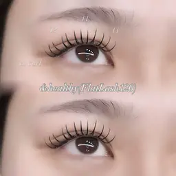 〖✨最新エクステパーマ✨〗&healthy(アンドヘルシー)🎀フラットラッシュ120本