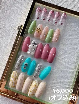 ハンドネイル　定額アート(オフorフィルイン代込み)