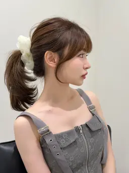 【骨格変わります!】韓国風前髪、顔まわりカット🫧仕上げの巻き込み🌟