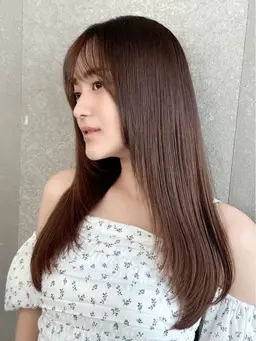 【平日限定】🌸透明感ヘアカラー🌸＋💫ケアカット💫＋高保湿スチームトリートメント💆🏻‍♂️‎＋超音波アイロン付