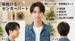 【メンズ限定】毎朝のスタイリングを楽に◎メンズカット+シャンプー/浅草蔵前¥4,400