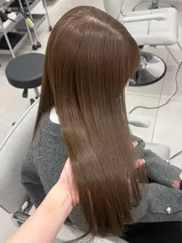 🎀カット+ブリーチなしダブルカラー+ライトトリートメント ¥16500