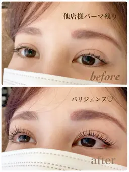 パリジェンヌラッシュリフト👀✨朝のメイクの時短に👀💄コーティング付😘