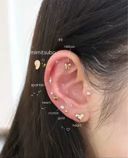 今話題!!耳つぼジュエリー両耳で最大10粒