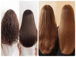 【glimpse式髪質改善】水素美髪矯正ストレート＋カット