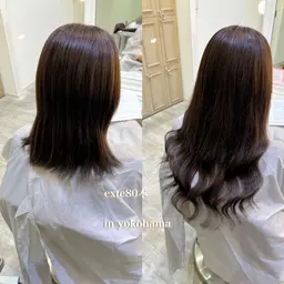 🎀🪞ミディアムからロングに!🎀🧁良質シールエクステ60本(馴染ませカット付き)