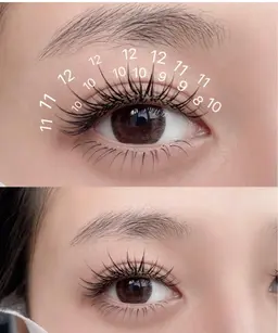 【Hybridフラットラッシュ】ナチュラル〜ワンホンデザイン120本まで