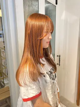 "ブリーチなし"透明感ダブルカラーモデル🫐