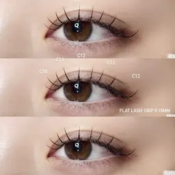 【マツエク】フラットラッシュ100本（コーティング付き）💛