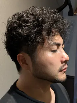 メンズカット&ロッドパーマ(土日、平日の昼限定)(約90分)(撮影あり)