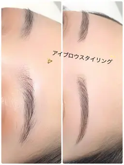 アイブロウスタイリング(ワックス脱毛、眉カット、メイクお仕上げ)👀✨