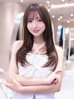 【🉐平日限定❤️‍🔥】うる艶になれる✨透明感ダメージレスケアカラー➕お顔周りcut♡➕最新トリートメント🥣