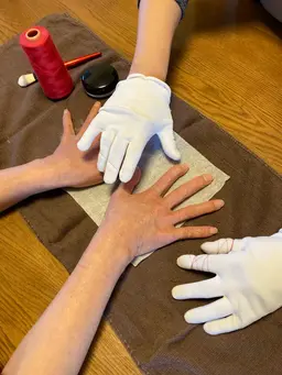 両手指糸脱毛　糸一本のみ