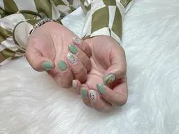 【✨オフあり(別途)✨】🉐シンプル持ち込みデザイン➕ワンカラー(アートorパーツ4本まで)(時間内完成できるデザイン)