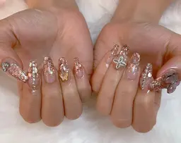 《オフなし》スカルプ🌺ラメグラデーション