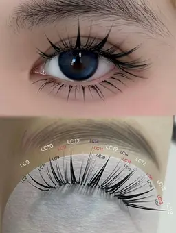 (マツエク)(LED限定無料)LCカール猫系バインドロック100束 コーティング付き