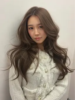 透明感爆誕ブリーチ無しダブルカラー✳︎オリーブベージュカラー✴︎