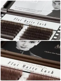 🧡💛大人気 AUDREYフラットマットラッシュブラウンカラー限定💛🧡付け放題 本数制限なし♡コーティング仕上げ込