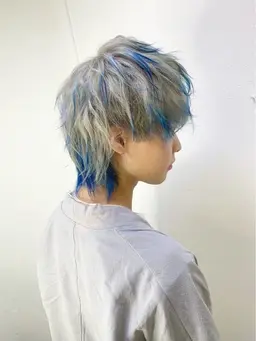 【🌈個性派カラー🌈】カット+ケアブリーチ+デザインカラーメンズおすすめ!