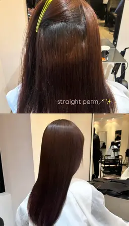 🍒ストレートパーマ　ロング料金なし！