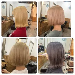 🥉人気No3🌸ショート＆ボブ限定🌸トリプルカラー（ケアブリーチ×2＋カラー）＆前処理&1step補修トリートメント