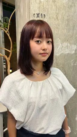 《コテ巻き風内巻きワンカールパーマ＋調整カット》乾かすだけでまとまる✨