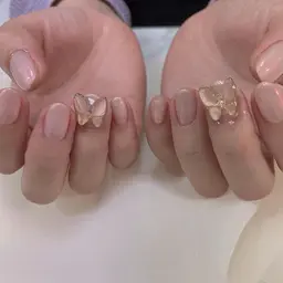 ワンカラー＋アート2本❤️