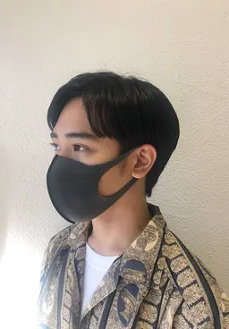 センターパート（刈り上げなし）ショートスパ付き★説明補足欄必読★