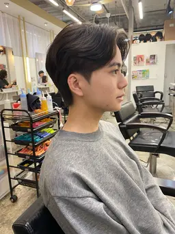 ☆韓国ヘア☆カルマパーマ＋ダウンパーマ＋カット¥12500【ハチ下や刈り上げの張りを抑え、毛流れのパーマもかけます】博多