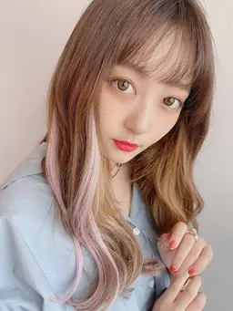 【地毛を痛めずデザイン❣️】カラー＋シールエクステ20本でインナーカラー💫